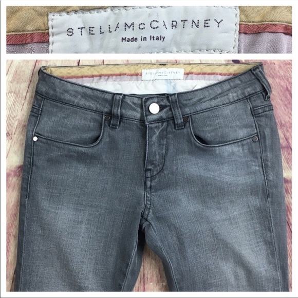 ☮️STELLA MCCARTNEY SKINNY ZIP LONG JEAN SKZE 27 - Picture 1 of 8